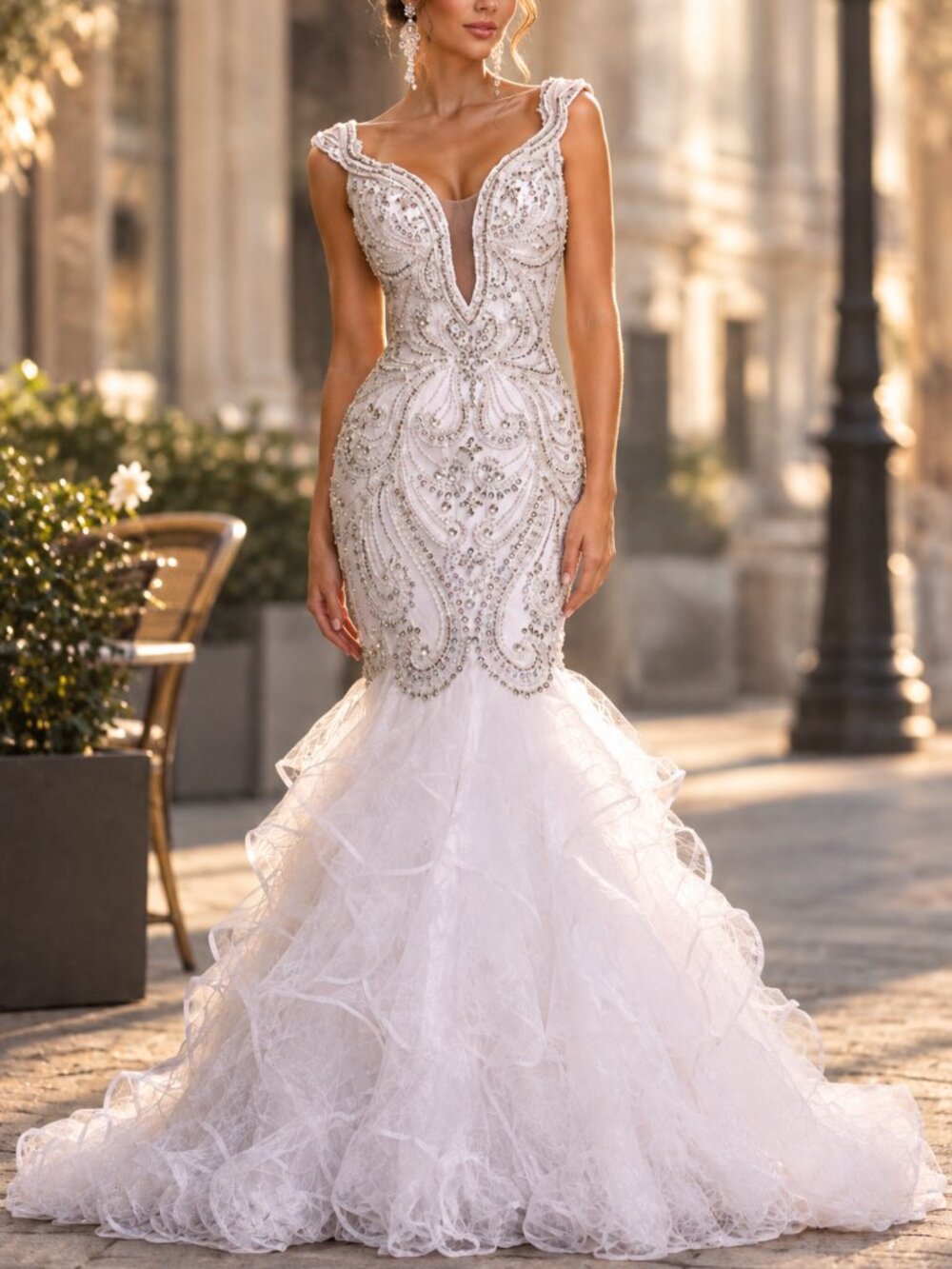Stunning Glamour Designer Couture Wedding Evening Runway Prom Pageant Gown Dress